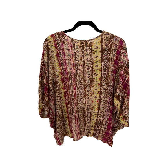 Embroidered Poncho Top - Picture 2 of 3